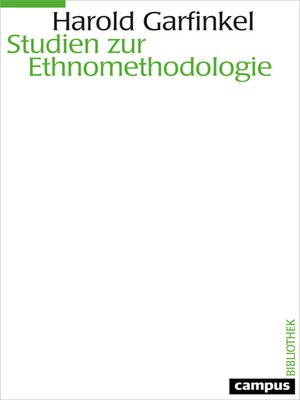 cover image of Studien zur Ethnomethodologie